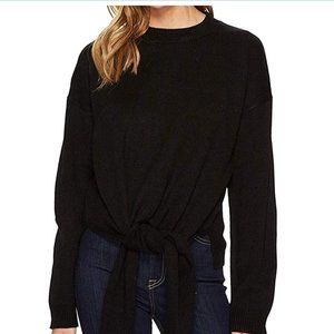 J.O.A. LA Black Tie Front Sweater